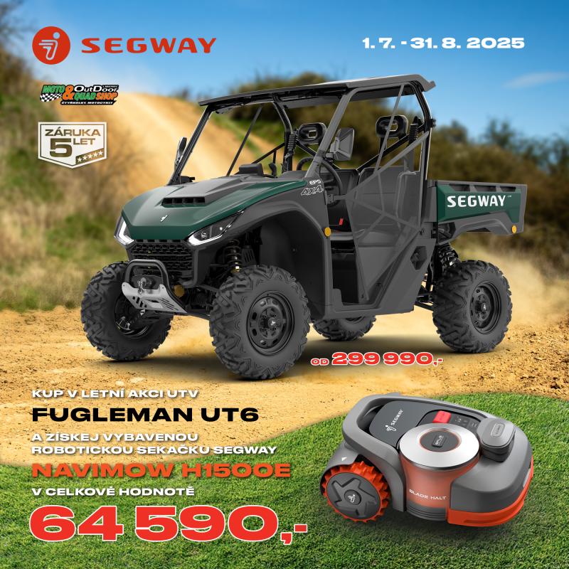 Ke čtyřkolkám Segway Fugleman UT6 ZDARMA ROBOTICKÁ SEKAČKA SEGWAY NAVIMOW !