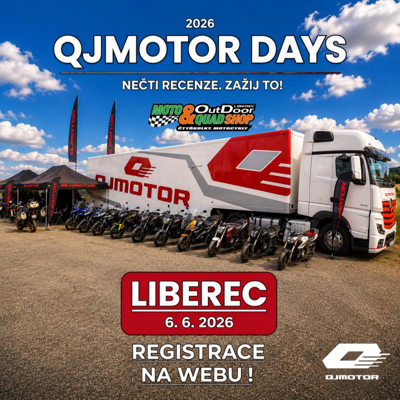 ZVEME Vás na QJMOTOR DAY: TESTOVACÍ DEN MOTOCYKLŮ V OUTDOOR LIBEREC 6.6.2026