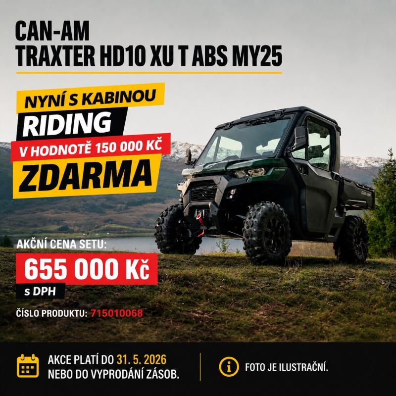 Can-Am Traxter HD10 s kabinou v hodnotě 150.000,- Kč ZDARMA